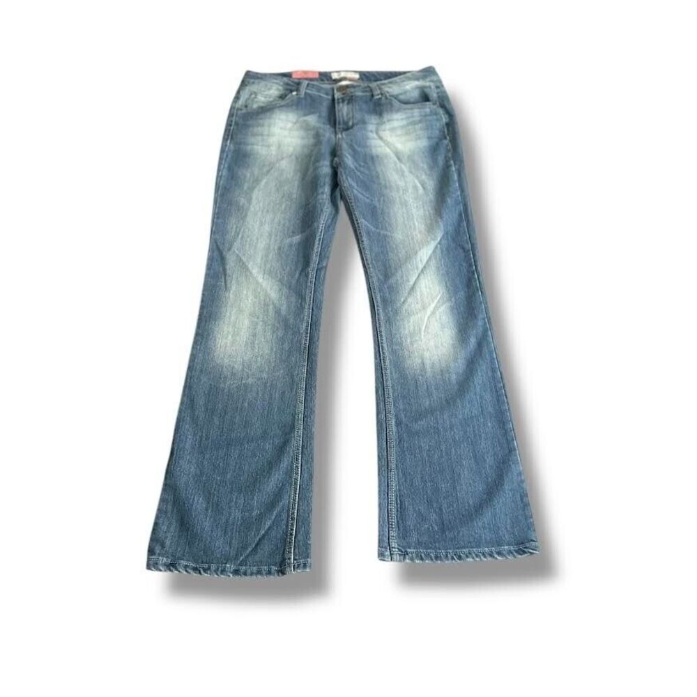 Route 66 Jeans Women's Size 12 Blue Flare Curvy Fit Low Rise Flap Pocket…